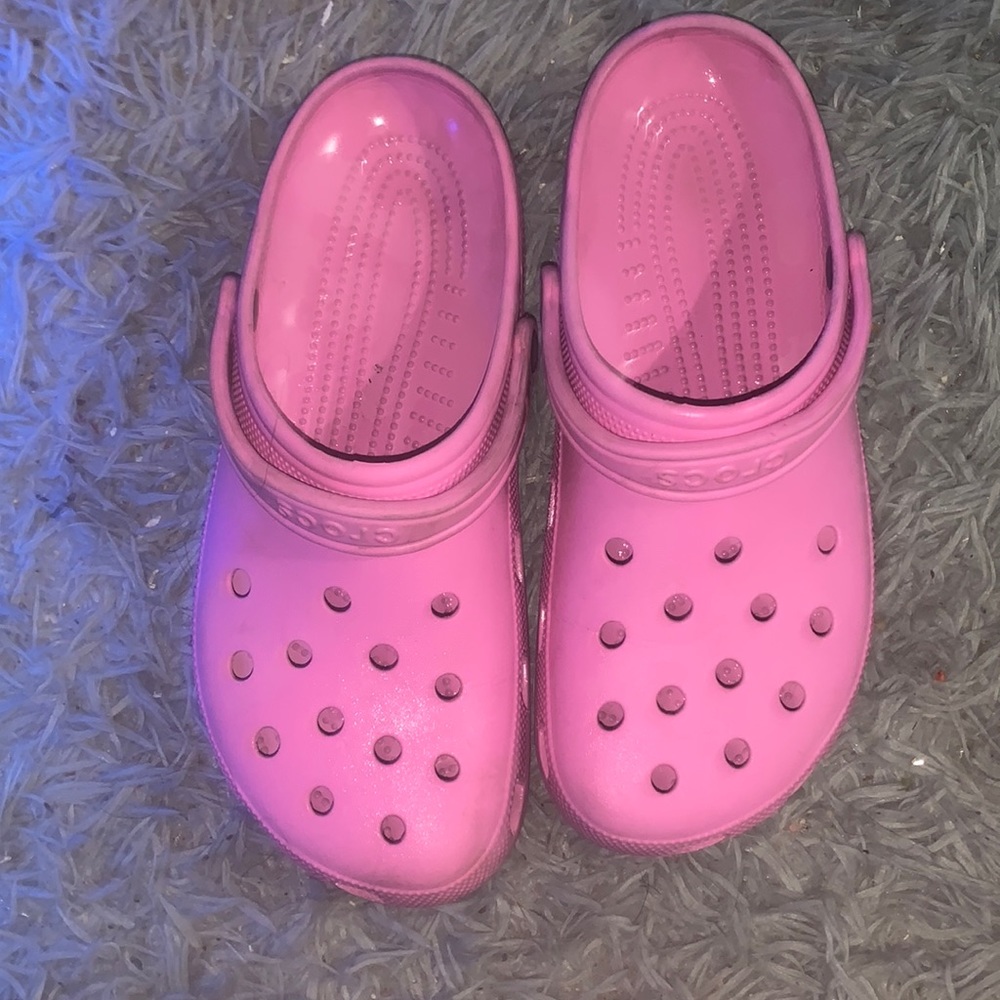 Used Pink Crocs Size 12